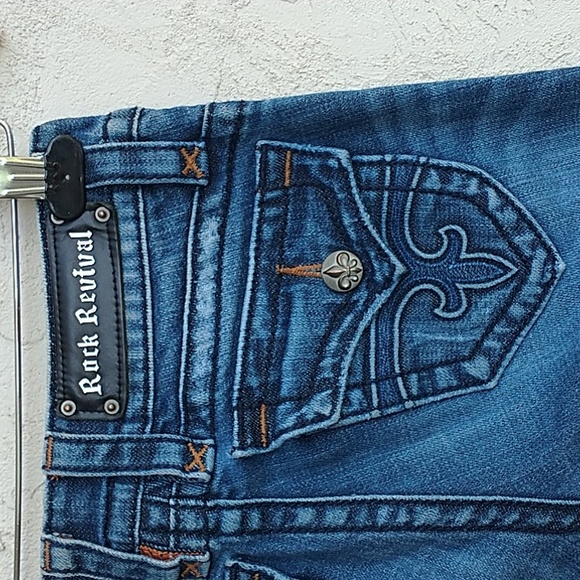 ROCK REVIVAL Jen Straight Leg Jeans Size 25 - Picture 13 of 15